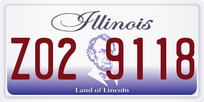 IL license plate Z029118