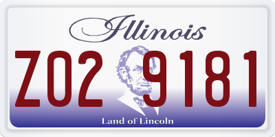 IL license plate Z029181