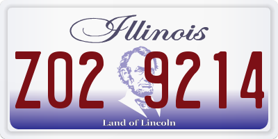 IL license plate Z029214