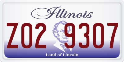 IL license plate Z029307