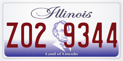 IL license plate Z029344