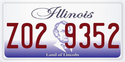IL license plate Z029352