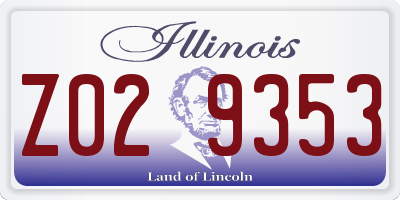 IL license plate Z029353
