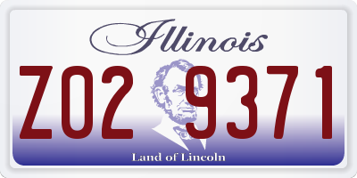 IL license plate Z029371