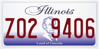 IL license plate Z029406