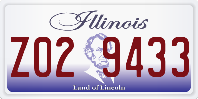 IL license plate Z029433