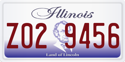 IL license plate Z029456