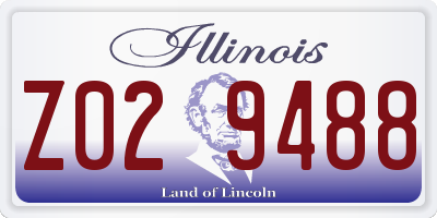 IL license plate Z029488