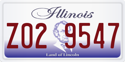 IL license plate Z029547