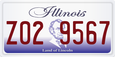 IL license plate Z029567