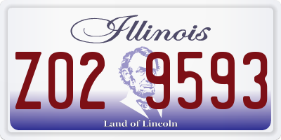 IL license plate Z029593
