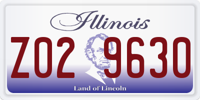 IL license plate Z029630