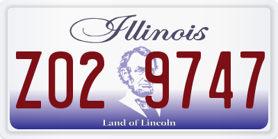 IL license plate Z029747
