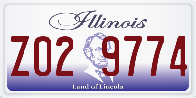 IL license plate Z029774