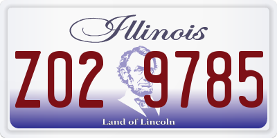 IL license plate Z029785