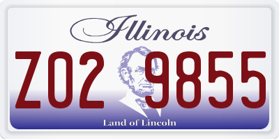 IL license plate Z029855