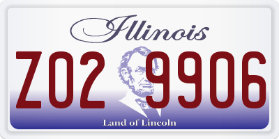 IL license plate Z029906