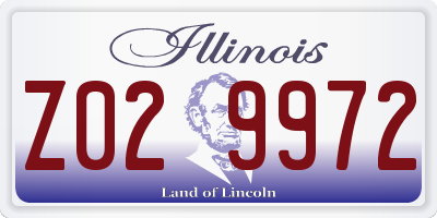 IL license plate Z029972