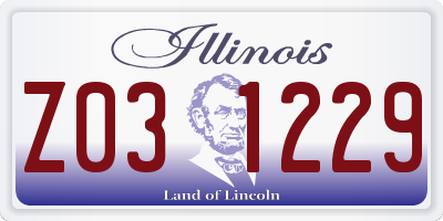 IL license plate Z031229