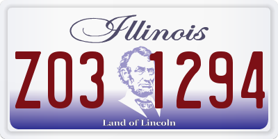 IL license plate Z031294