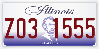 IL license plate Z031555