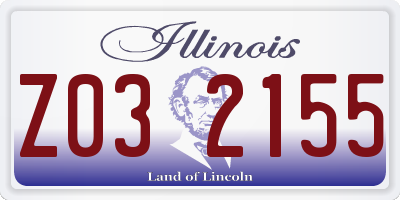 IL license plate Z032155