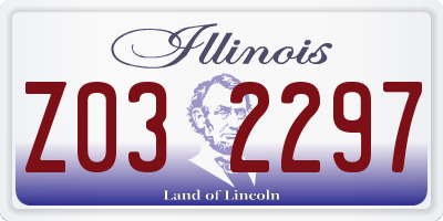 IL license plate Z032297