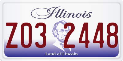 IL license plate Z032448