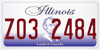 IL license plate Z032484