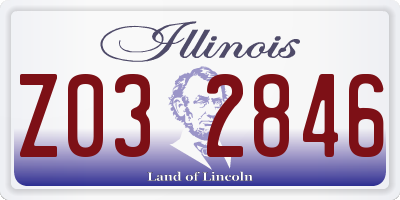 IL license plate Z032846