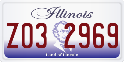 IL license plate Z032969