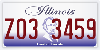 IL license plate Z033459