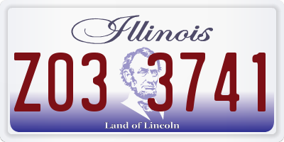 IL license plate Z033741