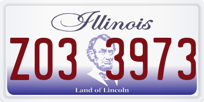 IL license plate Z033973