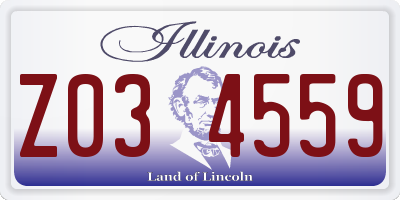 IL license plate Z034559