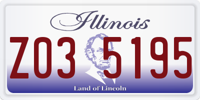IL license plate Z035195