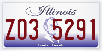 IL license plate Z035291