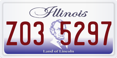 IL license plate Z035297