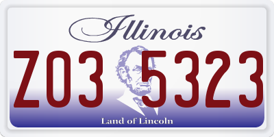 IL license plate Z035323