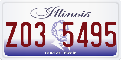 IL license plate Z035495