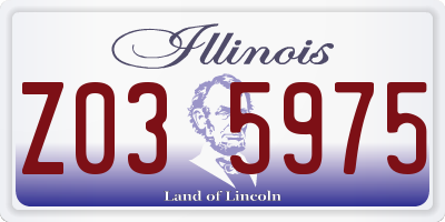 IL license plate Z035975