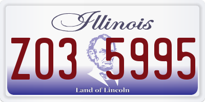 IL license plate Z035995