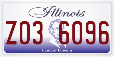 IL license plate Z036096
