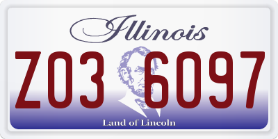 IL license plate Z036097