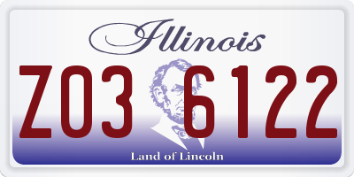 IL license plate Z036122