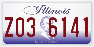 IL license plate Z036141