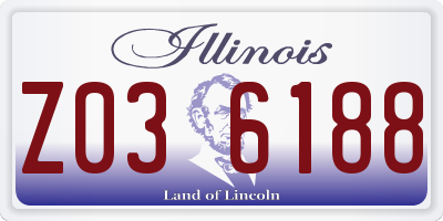 IL license plate Z036188