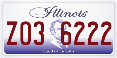 IL license plate Z036222