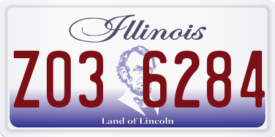 IL license plate Z036284