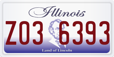 IL license plate Z036393